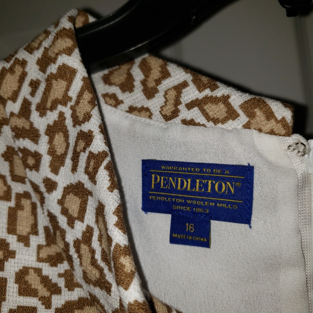 Leopard Cheetah Mini Linen Dress - Picture 2 of 6